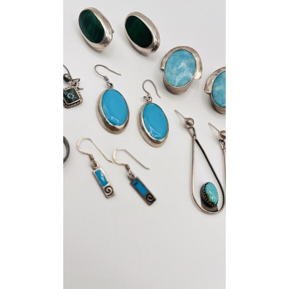 Lot Of Sterling Silver 925 Earrings For Craft Jewelry Making ASIS Mexico Other - Picture 5 of 14